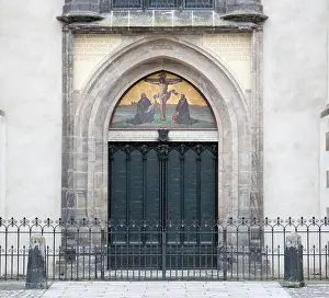 Luther Prints: Door of Wittenberg Castle church where Martin Luther nailed his 95 theses