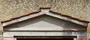 Ancient Roman Prints: Detail of a doorway at Herculaneum showing the architrave