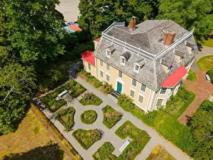 Town Center Prints: Dorothy Quincy Homestead was built in 1686 for Edmund Quincy II at 34 Butler Road in city of Quincy