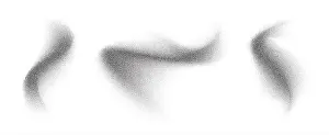 Dotwork abstract splashes, black noise grain texture, abstract stipple sand effect. Gradient wave dots shapes. Vector