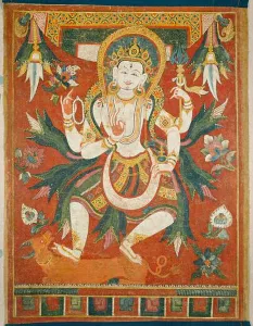 Nepal Prints: Double-Sided Painted Banner (Paubha) with God Shiva