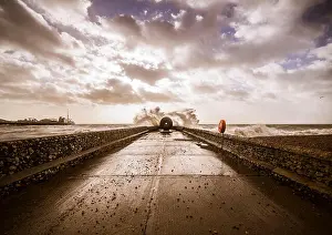 Reflections Prints: The Doughnut on Brighton Beach during Storm Eleanor