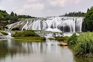 Rapids Prints: Doupotang Waterfall of the Huangguoshu Waterfall is located on the Baishui River in Anshun