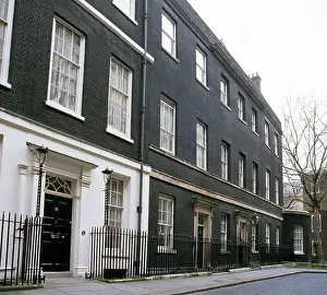 Prime Minister Prints: downing st showing no 11 and no 10