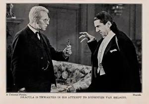 Films Prints: Dracula - 1931 film. Bela Lugosi as Count Dracula and Edward Van Sloan as Van Helsing