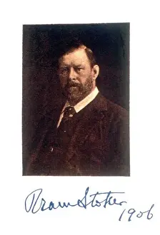 1906 Prints: DRACULA - BRAM STOKER. Portrait print of Bram Stoker
