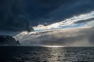 Rugged Terrain Prints: Dramatic clouds, Devon island, Nunavut, Canadian Arctic, Canada, North America
