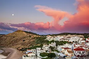 Whitewashed Prints: Dramatic pink cloud formation