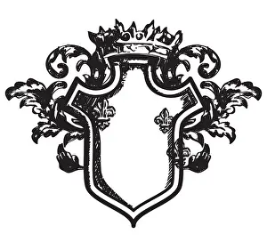 Cartouche Prints: Drawing heraldic coat of arms