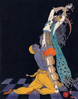 Drawings Prints: Drawings of dances of Vaslav Nijinsky 1913; France by George Barbier