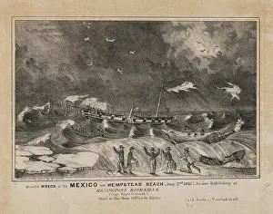 Drawings and Prints, Print, Dreadful Wreck of the Mexico on Hempstead Beach