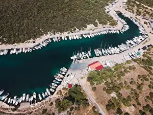 Riva Prints: Drone flight over the beautiful island of Pag in Croatia, simuni, novalja, zrece beach