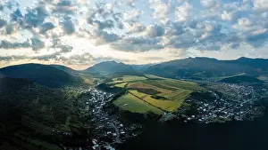 Portfolio Prints: drone image. aerial view of rural mountain area in Slovakia