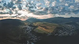 Portfolio Prints: drone image. aerial view of rural mountain area in Slovakia