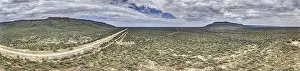Sky Landscape Prints: Drone panorama of the landscape around the Waterberg in Namibia during the day in summer