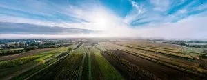 Slow Life Prints: A drone panoramic view of the stunning expanse of the Vosges foothills
