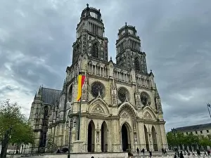 drone photo Orléans cathedral Orléans France Europe