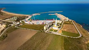 Adriatic Sea Prints: Drone photography of Vasto port with maritime infrastructure