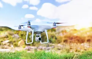 Videography Prints: Drone remote control with camera for photo and video recording and remote control fpv flying