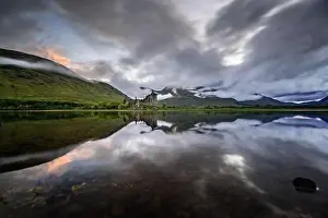 Drone shot of Kilchurn Castle, Scotland