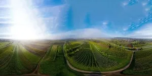 360degree Prints: A drone spherical 360-degree panoramic view of the stunning expanse of the Vosges foothills