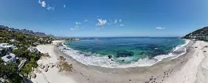 Destiny Prints: Drone view at the beach of Clifton near Cape Town on South Africa