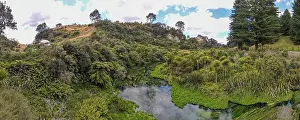 Calmness Prints: Drone view at Blue Spring river (Te Waihou Walkway) on New Zealand