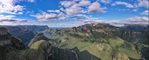 Drone view at Blyde river canyon on South Africa