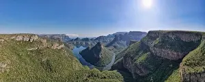 Mpumalanga Prints: Drone view at Blyde river canyon on South Africa