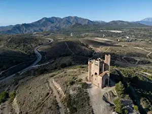 Dron Prints: drone view of Castillo de la Mota in Alhaurín el Grande in the province of Málaga, Spain