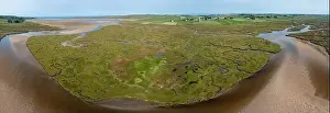 Tidal Basin Prints: A drone view of the creeks and pools and rivers of the Carrowmore Lacken saltmarsh in northern County Mayo