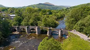Powys Prints: Drone view of Llangynidr Bridge