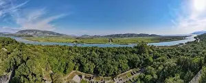 Albany Prints: Drone view at the roman archaeological site of Butrinto on Albania