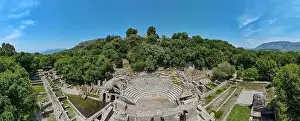 Albany Prints: Drone view at the roman archaeological site of Butrinto on Albania