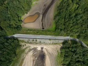 Parched Prints: Drought conditions are shown through drone shots of Stocks Reservoir Hodder valley in the Forest of Bowland