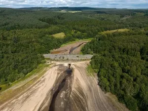Parched Prints: Drought conditions are shown through drone shots of Stocks Reservoir Hodder valley in the Forest of Bowland