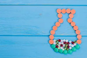 Tablets Prints: Drug pills in a shape of a jug
