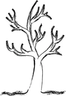 Leafless Prints: dry tree isolated icon vector illustration design