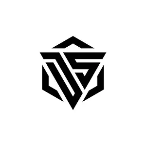 Initial Letter Prints: DS Logo monogram with triangle and hexagon modern design template isolated on white background