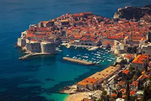 Dubrovnik, Croatia. Beautiful romantic old town of Dubrovnik during sunny day, Croatia, Europe