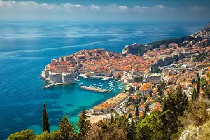 Dubrovnik, Croatia. Beautiful romantic old town of Dubrovnik during sunny day, Croatia, Europe