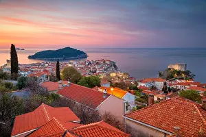Dubrovnik, Croatia. Beautiful romantic old town of Dubrovnik during sunrise