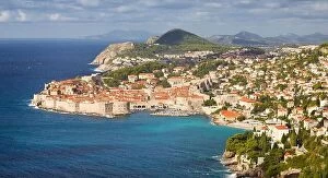 Images Dated 15th October 2012: Dubrovnik, Old Town, aerial view from the hill, Croatia