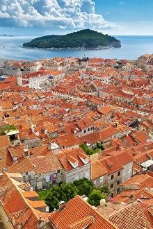 Images Dated 14th October 2012: Dubrovnik Old Town, elevated view from City Walls, Croatia