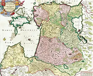 Nova Prints: Ducatuum Livoniæ et Curlandiæ Nova Tabula by Frederik de wit