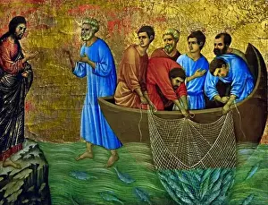 Appearance Prints: Duccio di Buoninsegna - Appearance on Lake Tiberias 13th 14th Century