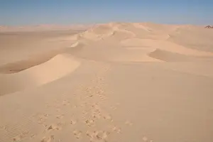 Tuareg Prints: Dunes in the Sahara desert in the heart of Africa, Erg Admer, Algeria
