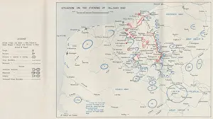 Major Prints: DUNKIRK EVACUATION. 28 May 1940 troop positions. Operation Dynamo. HMSO 1953 map
