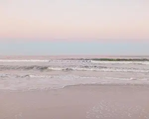 Seafoam Prints: dusk at the beach with pastel skies