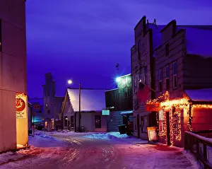 Petersburg Prints: Dusk descending over Sing Lee Alley Mitkof Island Petersburg Alaska